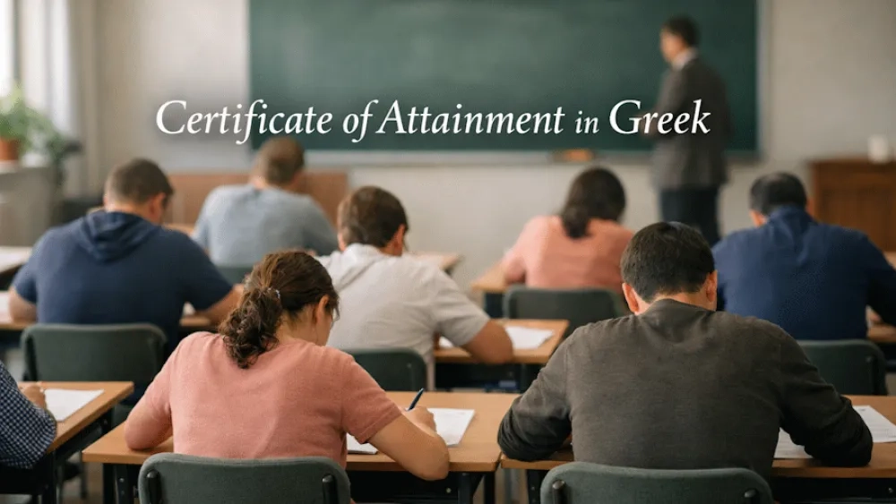 Certificate of Attainment in Greek