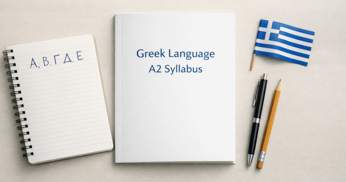 Greek Language A2 Syllabus | PHILOXENIA Greek Language School